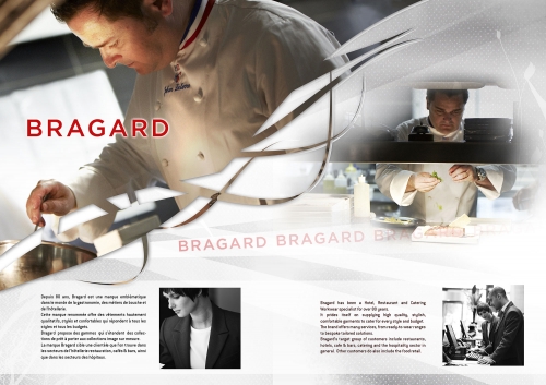 Double page pour le catalogue Bragard - Détail d'une double page Bragard