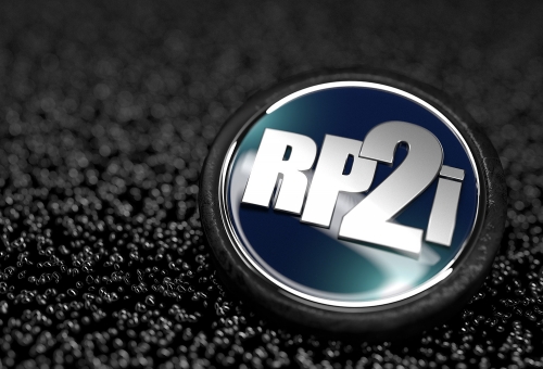 Mise en scène du logo RP2i (pour création carte de visite) - Création et Mise en scène 3d du logo RP2i (pour création carte de visite)