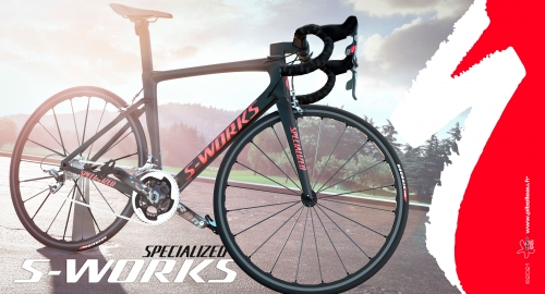 S-WORKS SL7 SPECIALIZED - Création intégrale d'un vélo Specialized SL7 et intégration paysagère.